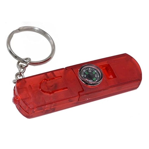 Safety Whistle Key Light With Compass - Safety Whistle Key Light With Compass - Image 1 of 9