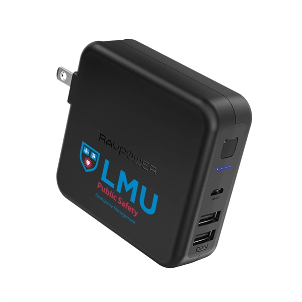 RAVPower 6700mAh Power Bank with Dual USB Wall Charger - RAVPower 6700mAh Power Bank with Dual USB Wall Charger - Image 4 of 14