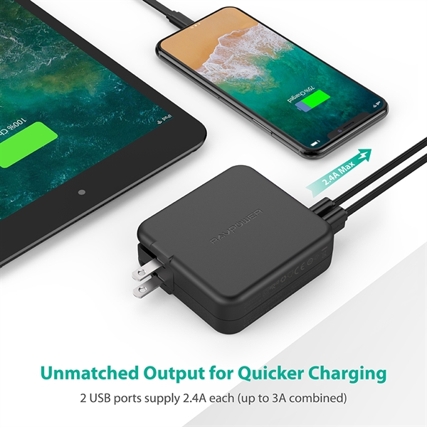 RAVPower 6700mAh Power Bank with Dual USB Wall Charger - RAVPower 6700mAh Power Bank with Dual USB Wall Charger - Image 10 of 14