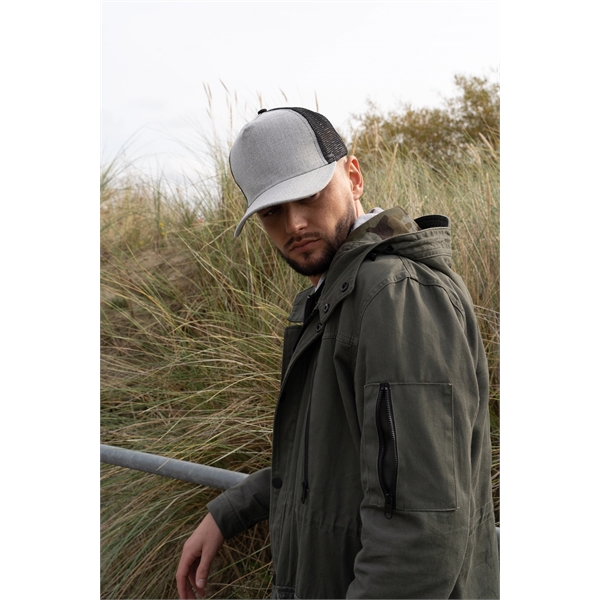 Grey Marle American Twill Cap with Mesh Back - Grey Marle American Twill Cap with Mesh Back - Image 5 of 5