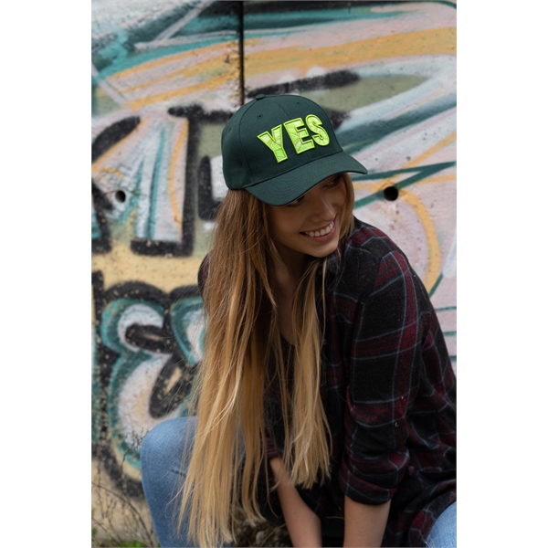 Premium American Twill Cap with Contrast Under Peak - Premium American Twill Cap with Contrast Under Peak - Image 1 of 6