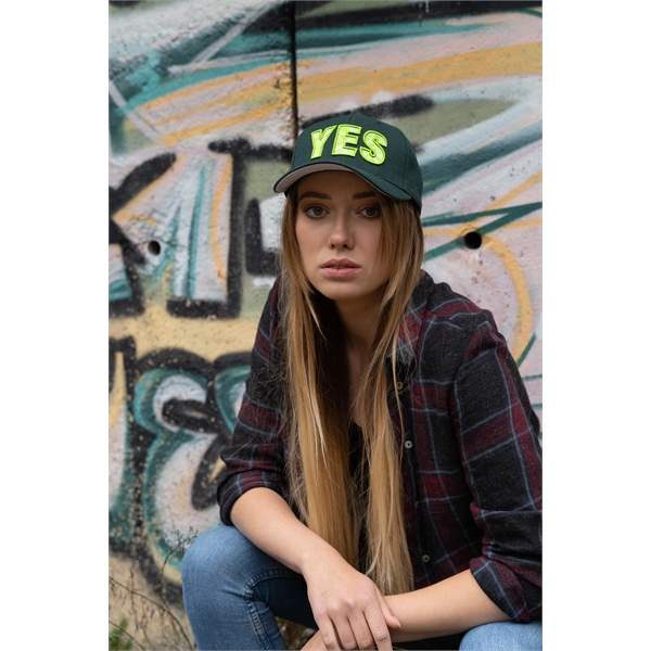 Premium American Twill Cap with Contrast Under Peak - Premium American Twill Cap with Contrast Under Peak - Image 6 of 6