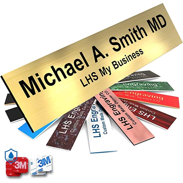 Brushed Brass Metal Wall Office Name Plate - Brushed Brass Metal Wall Office Name Plate - Image 0 of 2