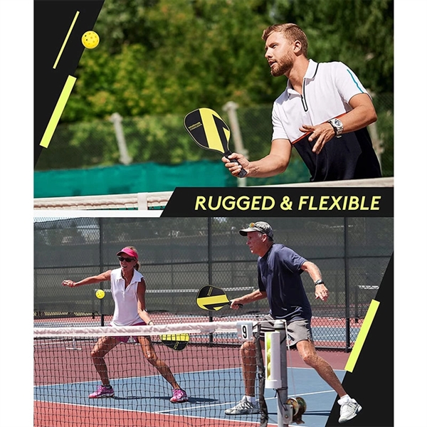 Wooden Pickleball Paddle Set with Four Balls &Towels - Wooden Pickleball Paddle Set with Four Balls &Towels - Image 2 of 2