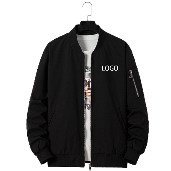 Fashion Unisex Lightweight Bomber Jacket - Fashion Unisex Lightweight Bomber Jacket - Image 1 of 1