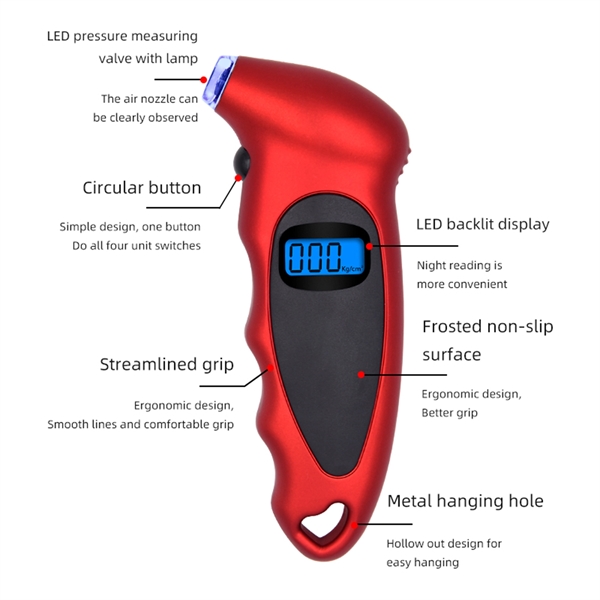 Digital Tire Pressure Gauge - Digital Tire Pressure Gauge - Image 3 of 4