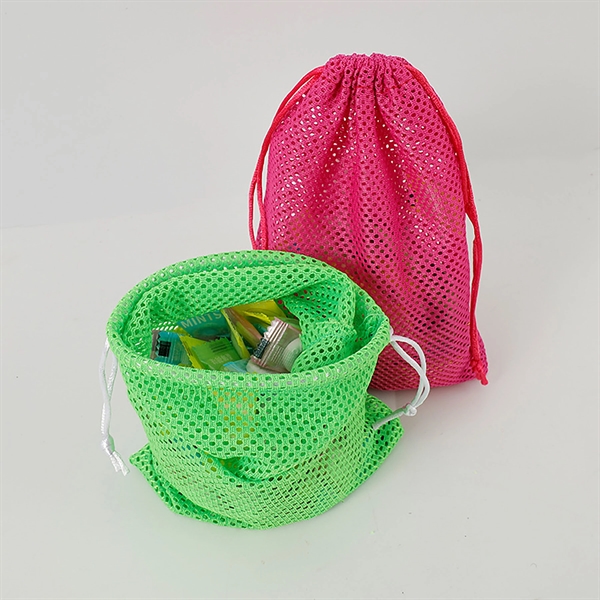 Reusable Storage Mesh Drawstring Bag - Reusable Storage Mesh Drawstring Bag - Image 3 of 6