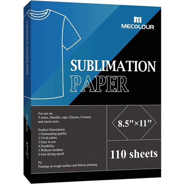 120 gsm 8.5" x 11" Sublimation Paper Pack 110 Sheets - 120 gsm 8.5" x 11" Sublimation Paper Pack 110 Sheets - Image 0 of 0
