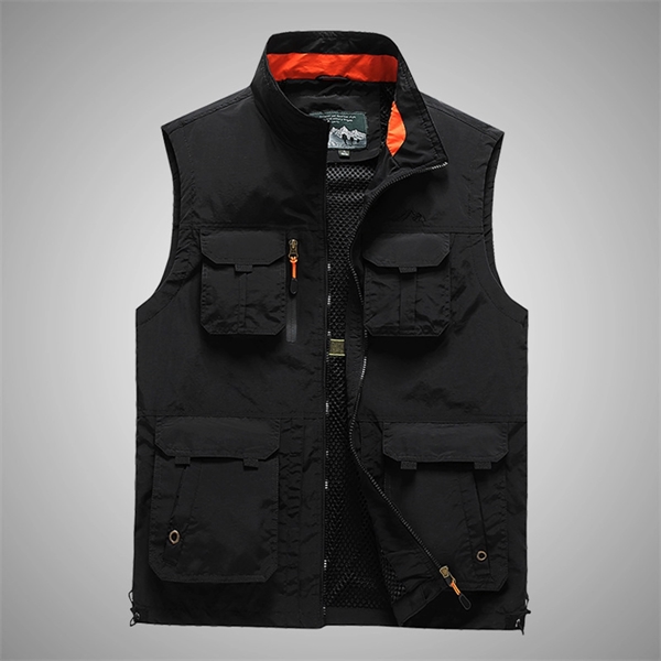 Stand Collar Fishing Outdoor Vest - Stand Collar Fishing Outdoor Vest - Image 4 of 5