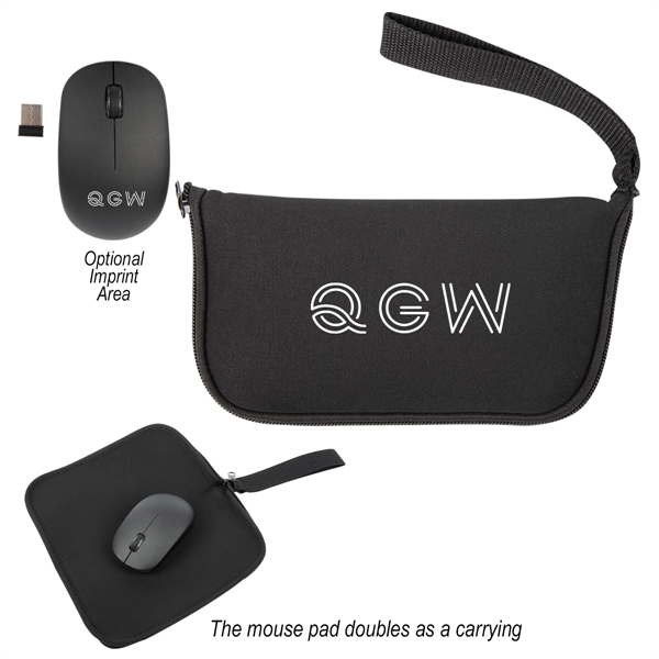 Wireless Mouse With Mousepad Carrying Case - Wireless Mouse With Mousepad Carrying Case - Image 1 of 2