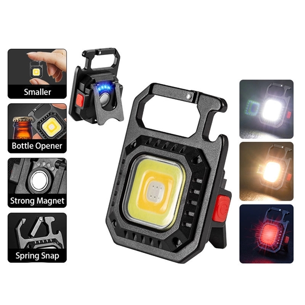 Portable Multi-function Keychain Flashlights Work COB Light - Portable Multi-function Keychain Flashlights Work COB Light - Image 1 of 4