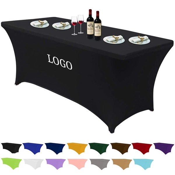 6FT Customized Stretch Spandex Table Cover - 6FT Customized Stretch Spandex Table Cover - Image 0 of 6