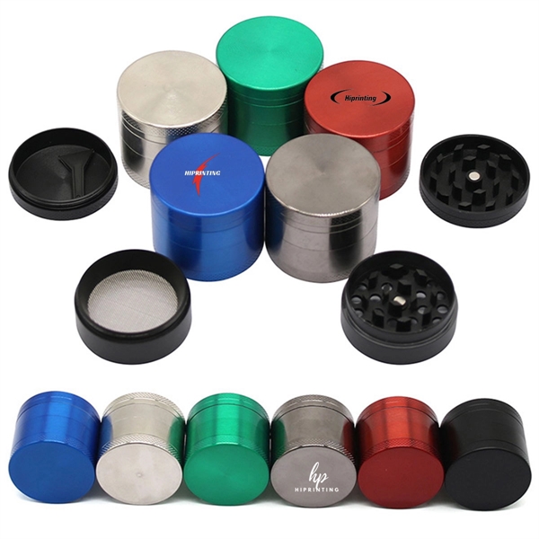 4 Piece Zinc Alloy Tobacco Herb Spice Grinder - 4 Piece Zinc Alloy Tobacco Herb Spice Grinder - Image 0 of 3