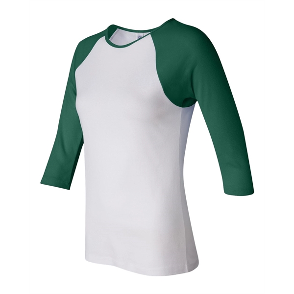 BELLA + CANVAS Women's 1X1 Baby Rib Raglan Three-Quarter ... - BELLA + CANVAS Women's 1X1 Baby Rib Raglan Three-Quarter ... - Image 14 of 27