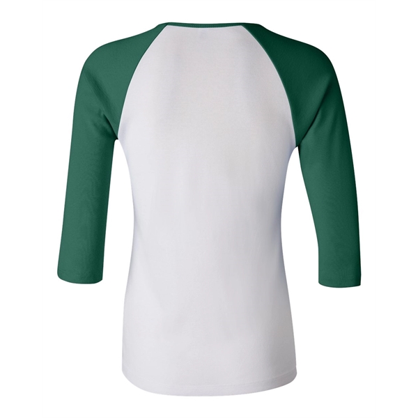BELLA + CANVAS Women's 1X1 Baby Rib Raglan Three-Quarter ... - BELLA + CANVAS Women's 1X1 Baby Rib Raglan Three-Quarter ... - Image 15 of 27