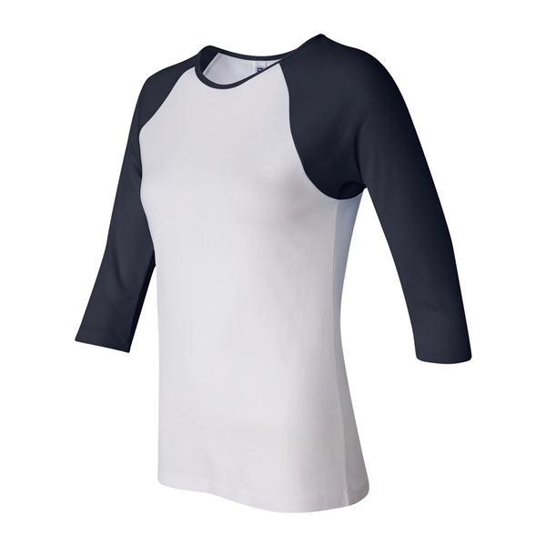 BELLA + CANVAS Women's 1X1 Baby Rib Raglan Three-Quarter ... - BELLA + CANVAS Women's 1X1 Baby Rib Raglan Three-Quarter ... - Image 17 of 27