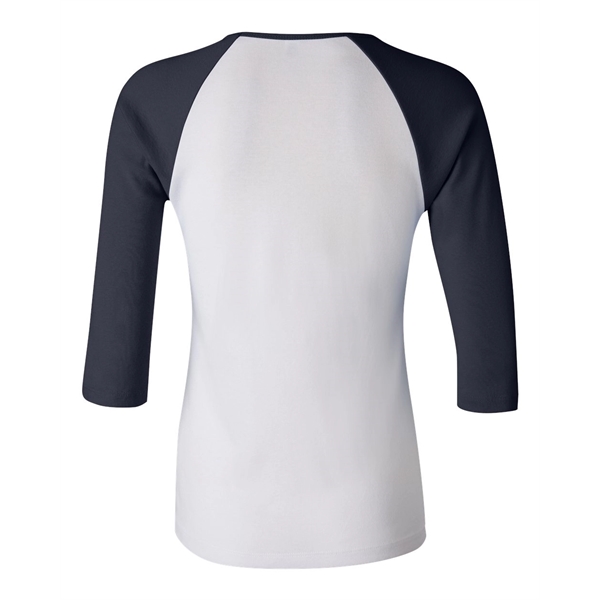 BELLA + CANVAS Women's 1X1 Baby Rib Raglan Three-Quarter ... - BELLA + CANVAS Women's 1X1 Baby Rib Raglan Three-Quarter ... - Image 18 of 27