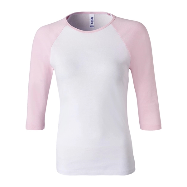 BELLA + CANVAS Women's 1X1 Baby Rib Raglan Three-Quarter ... - BELLA + CANVAS Women's 1X1 Baby Rib Raglan Three-Quarter ... - Image 19 of 27