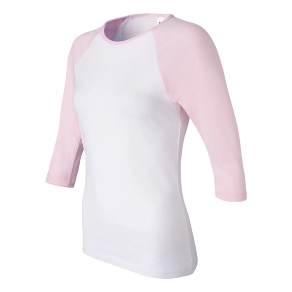 BELLA + CANVAS Women's 1X1 Baby Rib Raglan Three-Quarter ... - BELLA + CANVAS Women's 1X1 Baby Rib Raglan Three-Quarter ... - Image 20 of 27