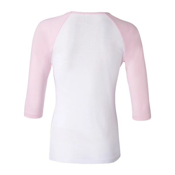 BELLA + CANVAS Women's 1X1 Baby Rib Raglan Three-Quarter ... - BELLA + CANVAS Women's 1X1 Baby Rib Raglan Three-Quarter ... - Image 21 of 27