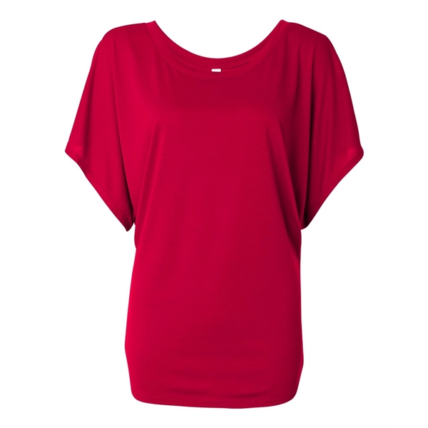 BELLA + CANVAS Women's Flowy Draped Dolman Tee - BELLA + CANVAS Women's Flowy Draped Dolman Tee - Image 25 of 75