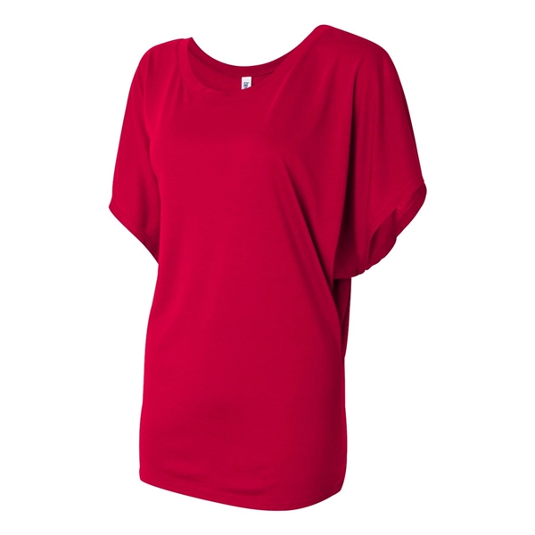 BELLA + CANVAS Women's Flowy Draped Dolman Tee - BELLA + CANVAS Women's Flowy Draped Dolman Tee - Image 26 of 75