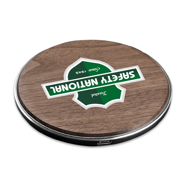 Chayes Walnut 15W Qi Wireless Charger - Chayes Walnut 15W Qi Wireless Charger - Image 1 of 6