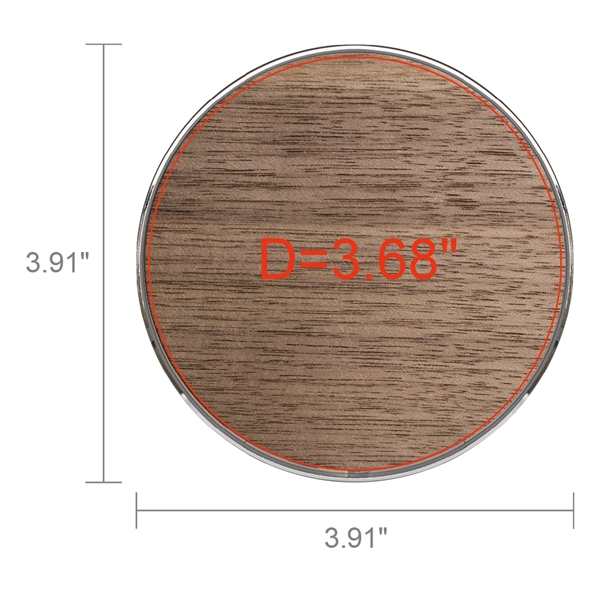 Chayes Walnut 15W Qi Wireless Charger - Chayes Walnut 15W Qi Wireless Charger - Image 6 of 6
