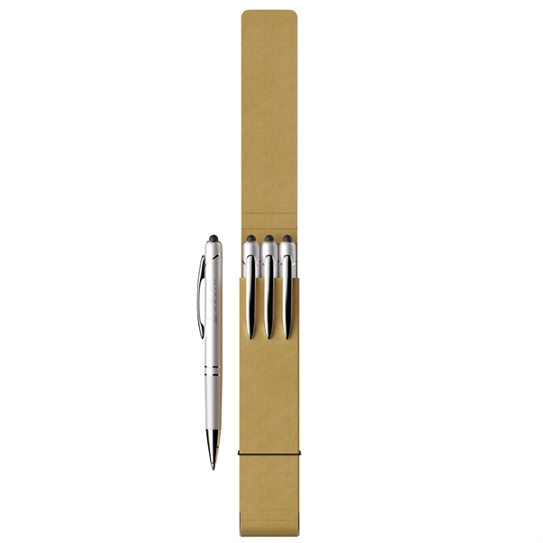 3-Piece Glacio Pen Set with Recycled Case - 3-Piece Glacio Pen Set with Recycled Case - Image 0 of 12