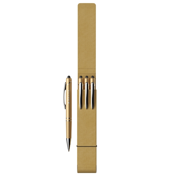 3-Piece Glacio Pen Set with Recycled Case - 3-Piece Glacio Pen Set with Recycled Case - Image 3 of 12