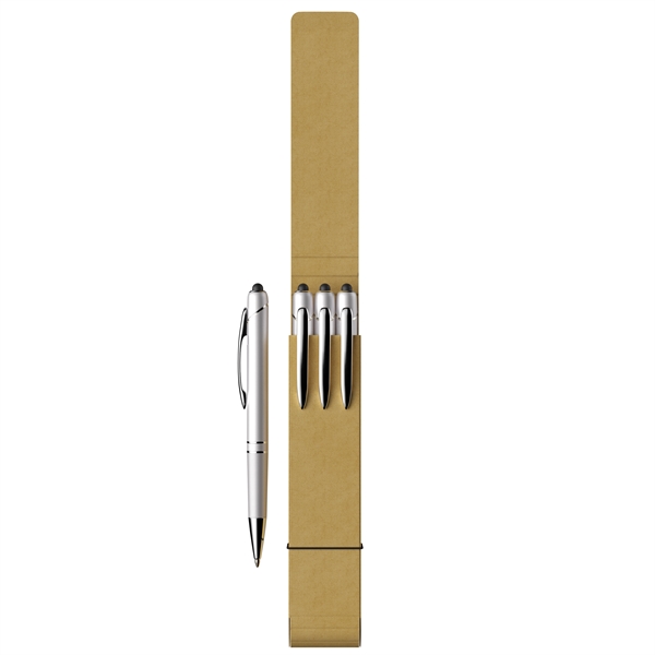 3-Piece Glacio Pen Set with Recycled Case - 3-Piece Glacio Pen Set with Recycled Case - Image 6 of 12