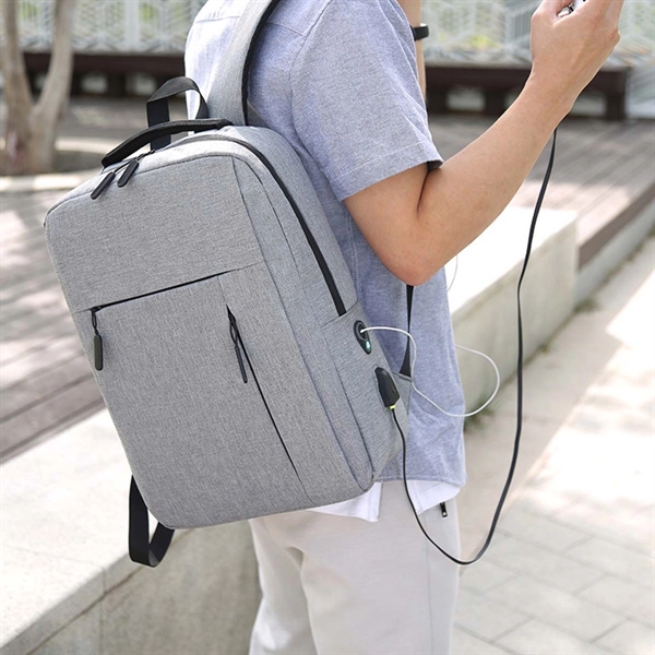 Laptop Backpack with USB Charging Port - Laptop Backpack with USB Charging Port - Image 2 of 3