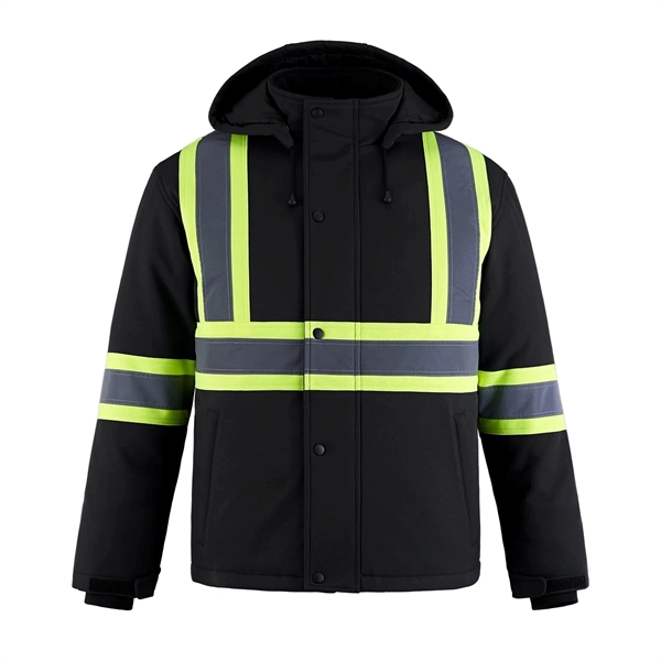 Freightliner Men's Hi-Vis Insulated Softshell Jacket - Freightliner Men's Hi-Vis Insulated Softshell Jacket - Image 3 of 6