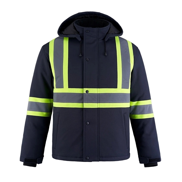 Freightliner Men's Hi-Vis Insulated Softshell Jacket - Freightliner Men's Hi-Vis Insulated Softshell Jacket - Image 1 of 6