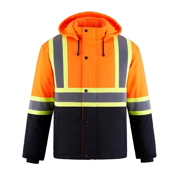 Freightliner Men's Hi-Vis Insulated Softshell Jacket - Freightliner Men's Hi-Vis Insulated Softshell Jacket - Image 2 of 6