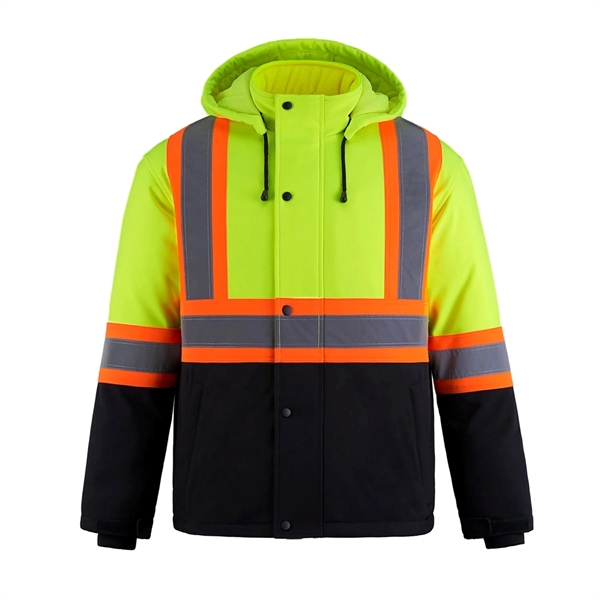 Freightliner Men's Hi-Vis Insulated Softshell Jacket - Freightliner Men's Hi-Vis Insulated Softshell Jacket - Image 0 of 6