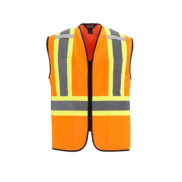 Men's Hi-Vis Zipper Front Vest - Men's Hi-Vis Zipper Front Vest - Image 2 of 4
