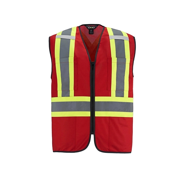 Men's Hi-Vis Zipper Front Vest - Men's Hi-Vis Zipper Front Vest - Image 1 of 4