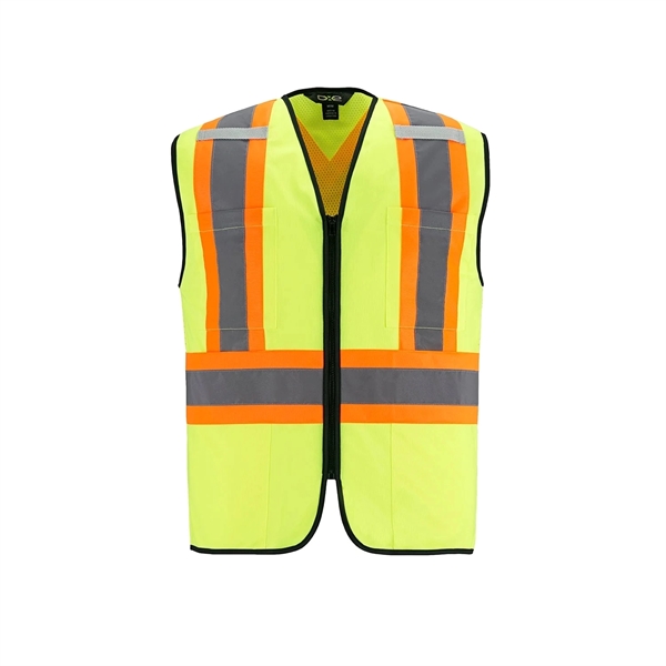 Men's Hi-Vis Zipper Front Vest - Men's Hi-Vis Zipper Front Vest - Image 4 of 4