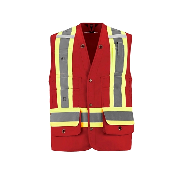 Hi-Vis Surveyor's Vest - Hi-Vis Surveyor's Vest - Image 3 of 5