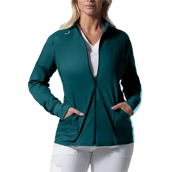 Landau - ProFlex - Women's 3-Pocket Mock Neck Zip-Front S... - Landau - ProFlex - Women's 3-Pocket Mock Neck Zip-Front S... - Image 4 of 9