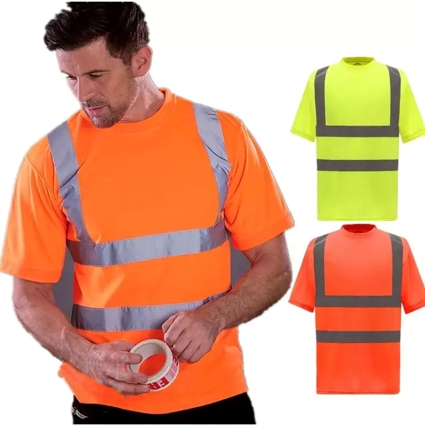 Class 2 High Visibility Reflective Safety Workwear T-Shirt - Class 2 High Visibility Reflective Safety Workwear T-Shirt - Image 2 of 5