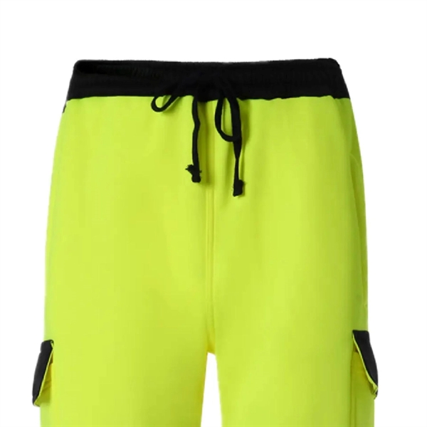 Hi Vis Safety Sweatpants Class E Reflective Tape Joggers - Hi Vis Safety Sweatpants Class E Reflective Tape Joggers - Image 2 of 3