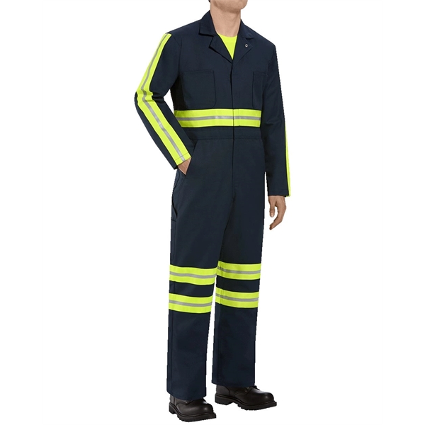 Red Kap Men's Tall Enhanced Visibility Action Back Coverall - Red Kap Men's Tall Enhanced Visibility Action Back Coverall - Image 0 of 2