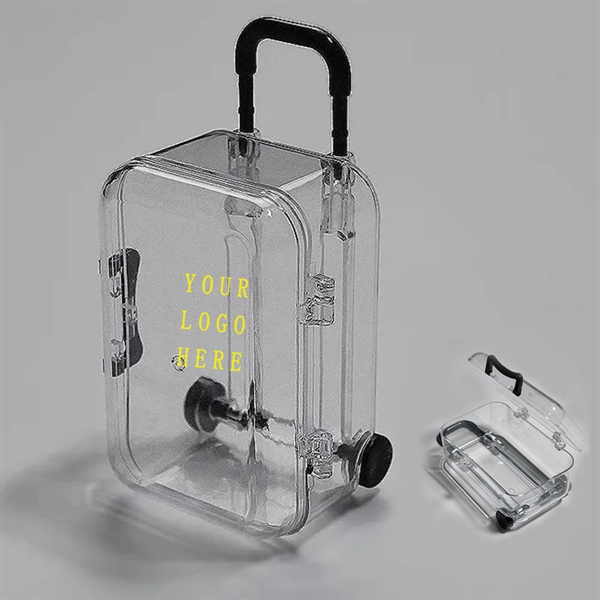 Mini Cute Transparent PP Trolley Case Jewelry Box