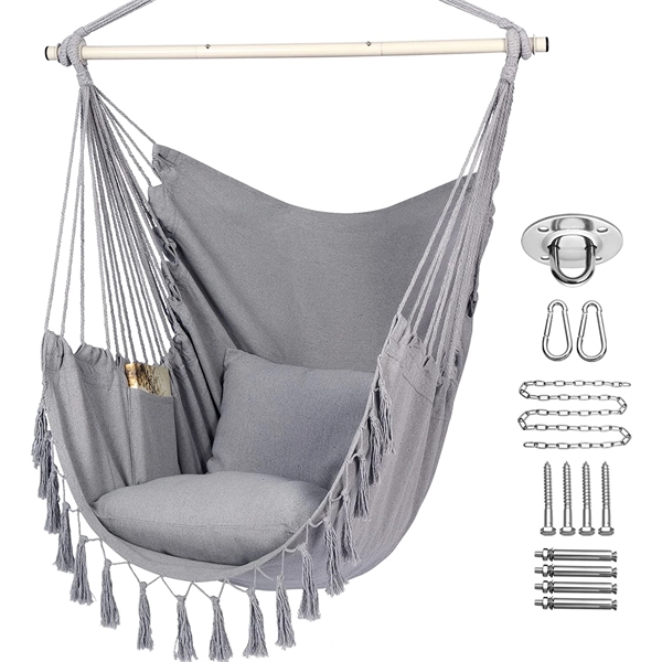 Chair Hanging Rope Swing with Pocket - Chair Hanging Rope Swing with Pocket - Image 0 of 5