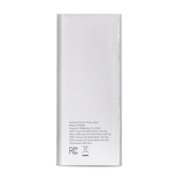 Natchez Premier QuickCharge Powerbank 10000 - Natchez Premier QuickCharge Powerbank 10000 - Image 2 of 10