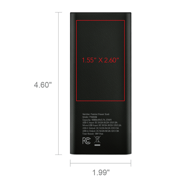 Natchez Premier QuickCharge Powerbank 10000 - Natchez Premier QuickCharge Powerbank 10000 - Image 10 of 10