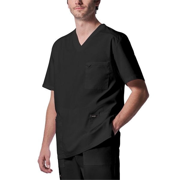 Landau - ProFlex - Men's Four-Pocket Back Yoke V-Neck Top - Landau - ProFlex - Men's Four-Pocket Back Yoke V-Neck Top - Image 0 of 25