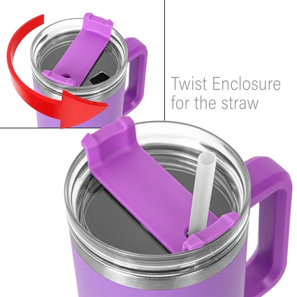 The Hippo Mug & Straw Lid with Twist Closure - 40 oz - The Hippo Mug & Straw Lid with Twist Closure - 40 oz - Image 12 of 21